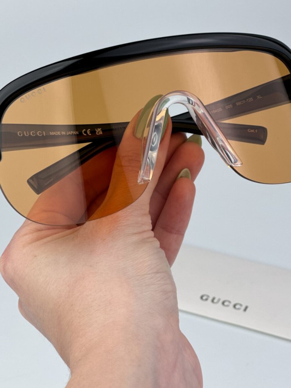 GUCCI GG1645S 005 BLACK MASK ORANGE SUNGLASSES